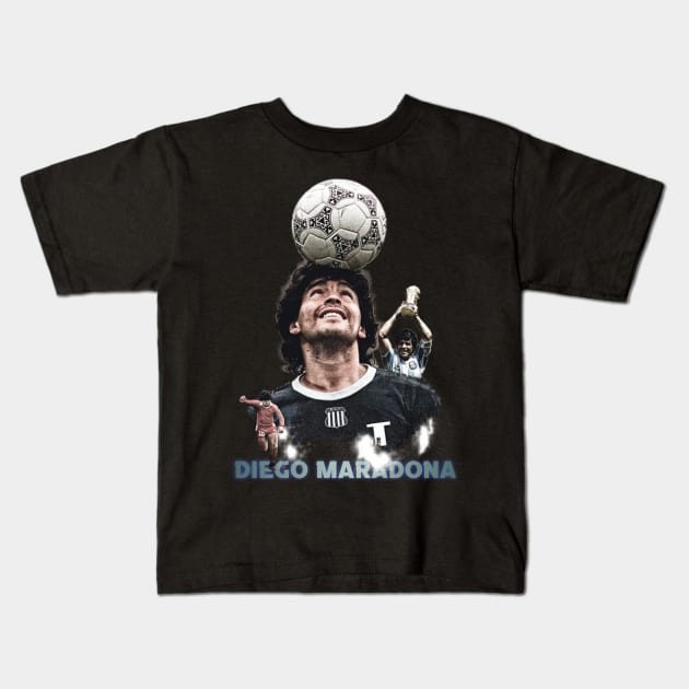 RIP Diego Maradona Kids T-Shirt by BERKAHR100